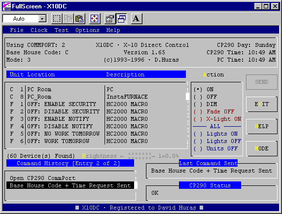 X10DC Screen Image